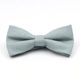 Soft Polyester Solid 15 Colors Father-son Bowtie Set Black Blue Khaki Butterfly Casual Bow Tie For Men Boy Wedding Accessory