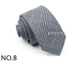 Hot Sale Mens Ties Classic Cotton 6CM Handmade Skinny Neck Ties Slim Plaid Striped Ties For Formal Business Wedding Party Gravat