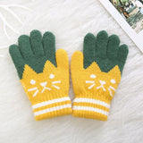 2019 Brand New Child Kids Baby Girls Boys Winter Knitted Gloves Cartoon Warm Mittens Toddlers Outdoor Cartoon Cats Cute Gloves