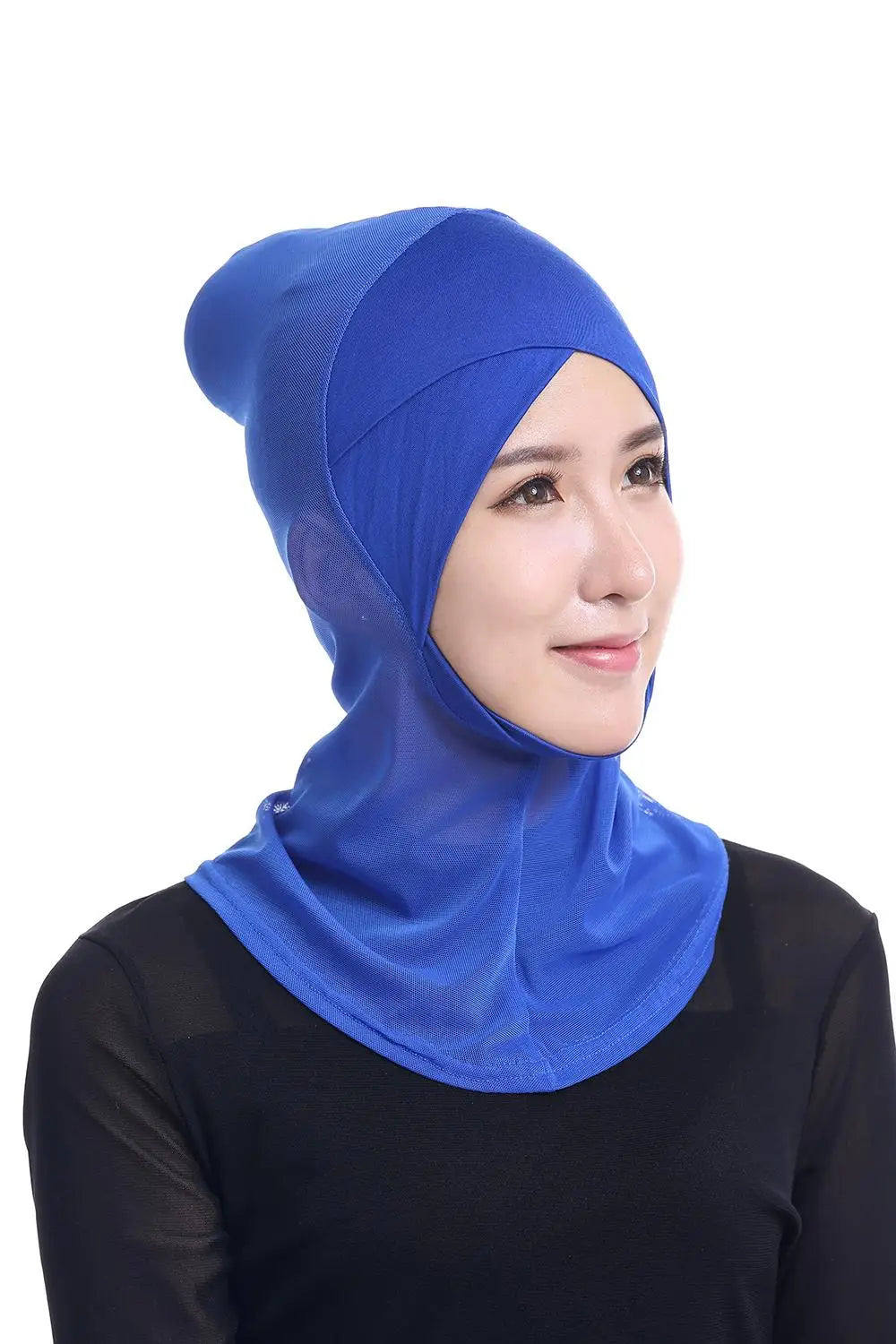 Niqab Hijab Muslim Women Solid Color Stretch Head Scarf Wrap Turban Islamic Underscarf Bonnet Overhead Headwear Inner Cap Ninja