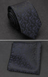 XGVOKH Men Tie Cravat Set Fashion Wedding Ties for Men Hanky Necktie Dot Striped Gravata Jacquard Tie Social Party Accessories