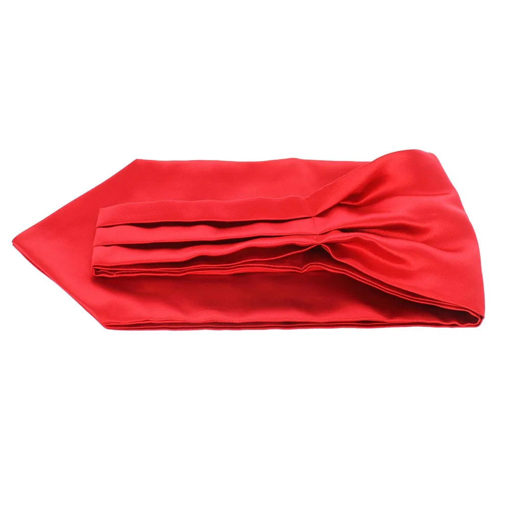 JEMYGINS Original Ins Selling High Quality Men Slik Plain Colour Soild Ascot Cravat Neck Tie Scarves Accessories