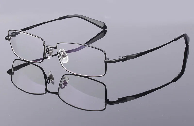 Handoer Men Eyeglasses Frame Pure Titanium Optical Glasses Prescription Spectacles Full Rim Eyewear Metal Frame Glasses Frame
