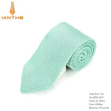 Fashion Slim Neck Tie Wedding Knitt Necktie for Men Skinny Knit Ties Man Gravata Candy Color Navy Narrow Knitted Slim Neckties