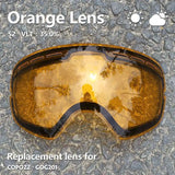 Sunny Cloudy Lens for ski goggles GOG-201 anti-fog UV400 large spherical ski glasses snow goggles eyewear lenses(Only Lens)