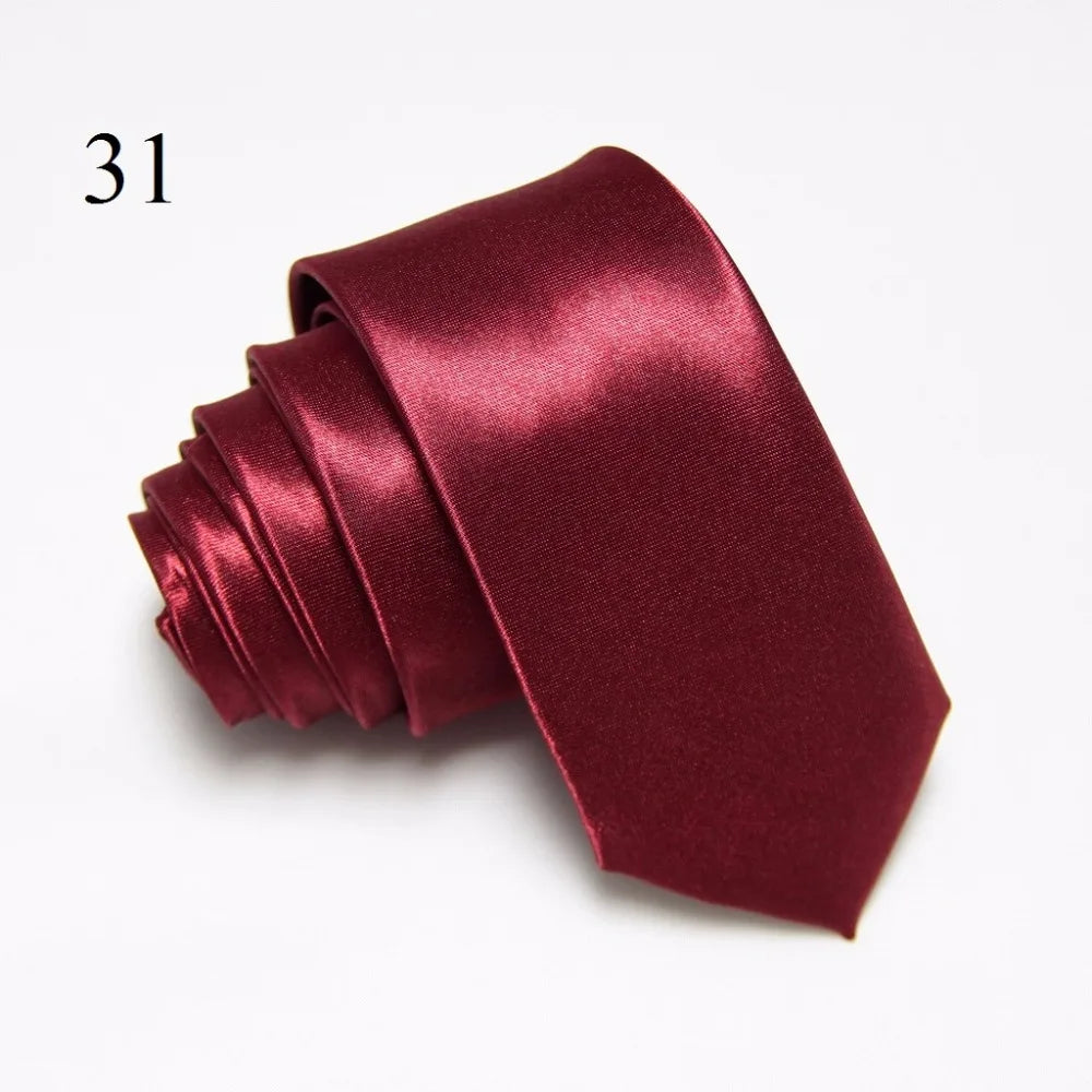 HOOYI Slim Tie Fashion Self Mens Ties for men 5CM Narrow Necktie Wedding Party Gift