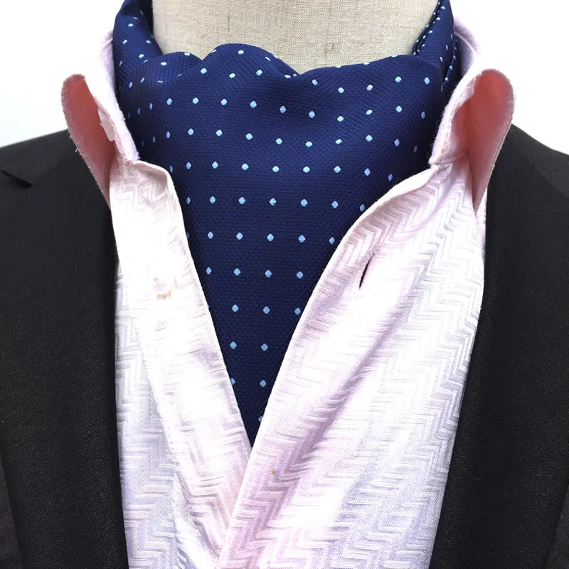 DANKEYISI High Quality Fashion Luxury Silk Printing Men Scarf Polka Dot Scarves Suit England Jacquard  Man Business Scarf