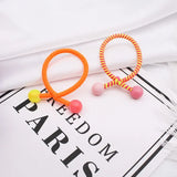 10Pcs / Lot Candy Fluorescence Colored Hair Holders High Quality Rubber Bands Hair Elastics Accessories Girl Women Tie Gu