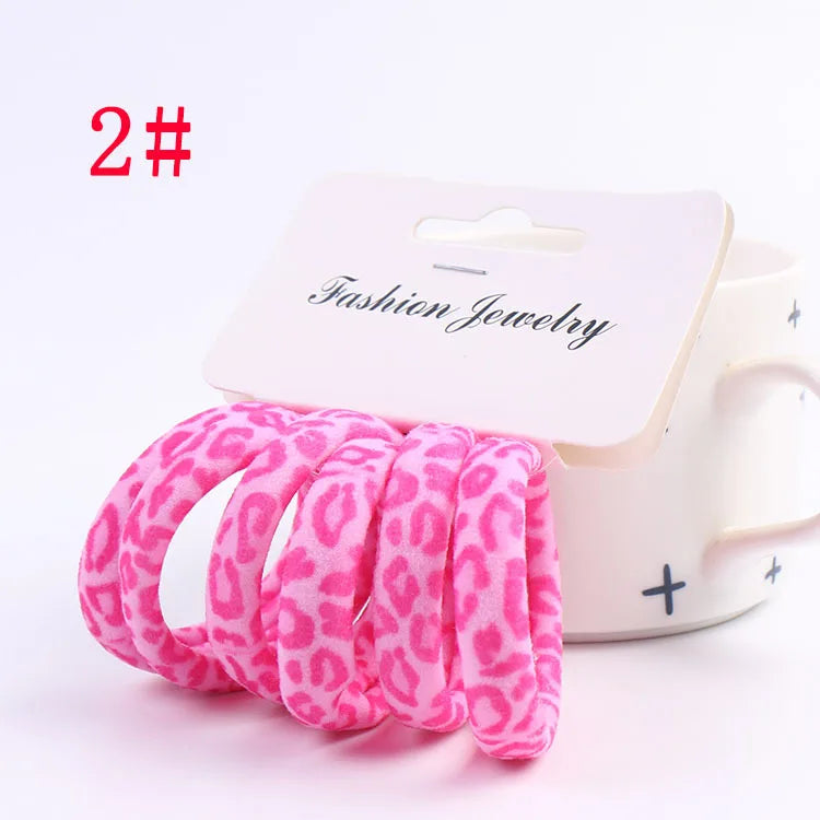 6PCS/Sett Cute Girls Elastic Hair Bands Scrunchies Ponytail Holder Rubber Bands Hair Ties Sweet Kids Hair Rope Hair Accessories
