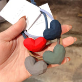 Girls Cute Heart Elastic Hair Bands Korean Hair Ties Hair Bow  Scrunchies Rubber Ponytail Holder Women Hair Accessories