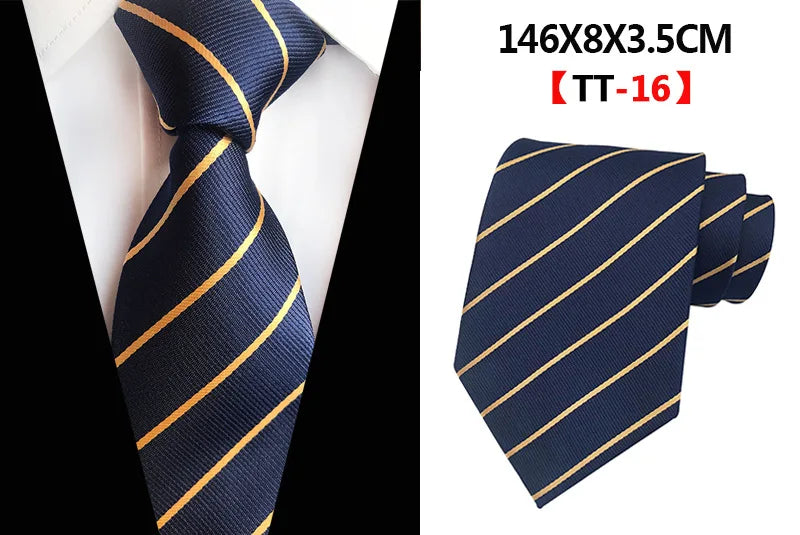 New Design Paisley Plaid Jacquard Woven Silk Mens Ties Neck Tie 8cm Striped Ties for Men Business Suit Business Wedding Party