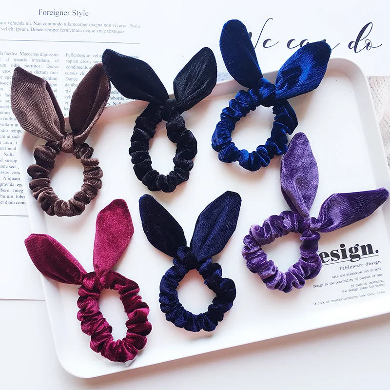 Velvet Scrunchie Women Girls Elastic Hair Rubber Bands Accessories Gum For Women Tie Hair Ring Rope Ponytail Holder Headdress