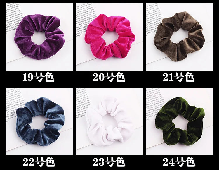 Velvet Scrunchie Women Girls Elastic Hair Rubber Bands Accessories Gum For Women Tie Hair Ring Rope Ponytail Holder Headdress