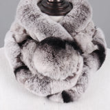 New Winter Natural Rex Rabbit Fur Ring Scarf Women Warm Real Rex Rabbit Fur Mufflers Russian Lady Genuine Rex Rabbit Fur Scarves