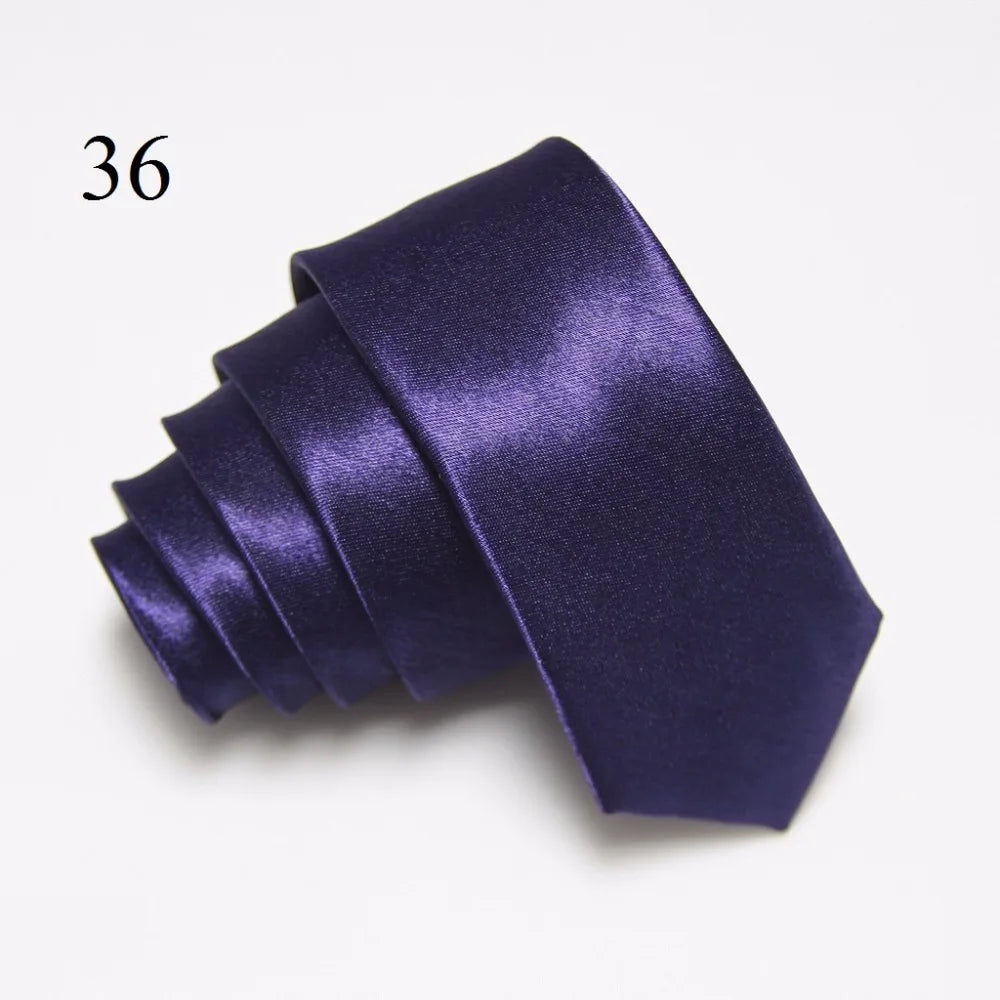 HOOYI Slim Tie Fashion Self Mens Ties for men 5CM Narrow Necktie Wedding Party Gift