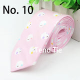 Cotton Men's Colourful Tie Duck Dog Fruit Flower Ties Narrow Kids Children Necktie Slim Skinny Cravate Narrow Thick Neckties