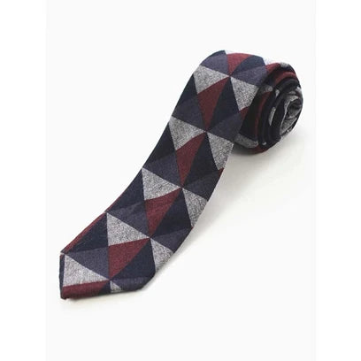 JEMYGINS Original High Quality Cotton 2.4'' Skinny Plaid Solid Cashmere Tie Wool Men Neck Tie For Youth Working Meeting