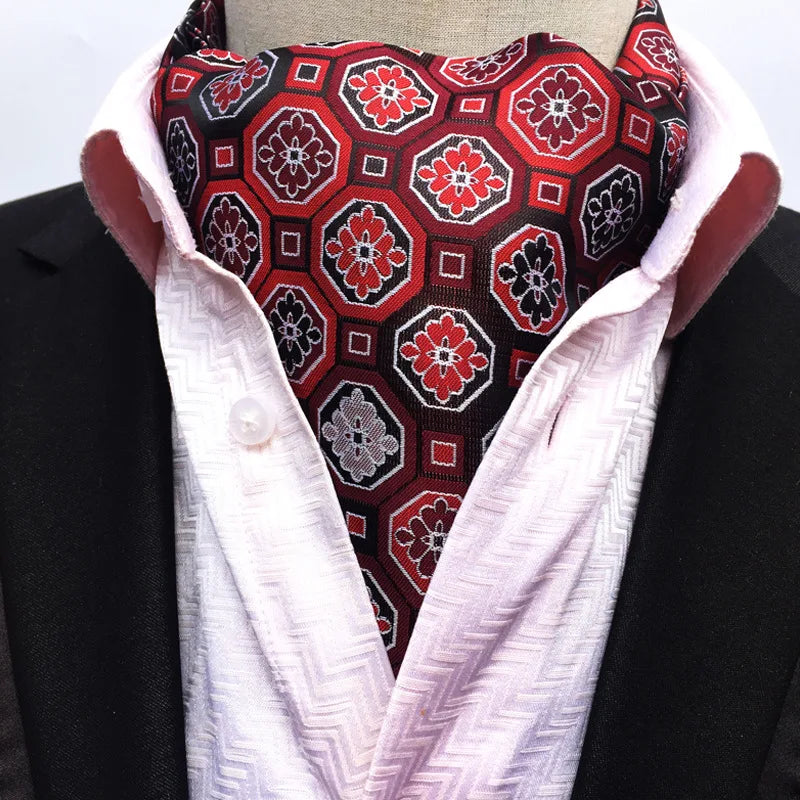 DANKEYISI High Quality Fashion Luxury Silk Printing Men Scarf Polka Dot Scarves Suit England Jacquard  Man Business Scarf