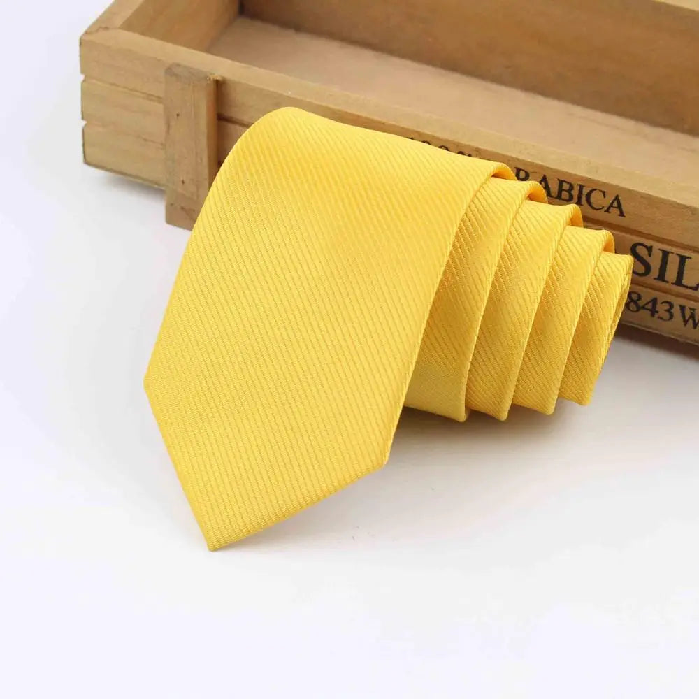 Formal Skinny Size Necktie 2.5inch Groom Gentleman Narrow Ties Men Wedding Party Polyester Gravata 6cm Width