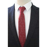 JEMYGINS Original High Quality Cotton 2.4'' Skinny Plaid Solid Cashmere Tie Wool Men Neck Tie For Youth Working Meeting