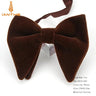 Men's Big Bow Ties For Women Men Micro Suede Bowtie Candy Solid Corduroy Butterfly Soft Lithe Gravata Wedding Party Tie Bowknot