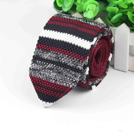 New Style Fashion Men's Colourful Tie Knit Knitted Ties Necktie Normal Slim Classic Woven Cravate Narrow Neckties