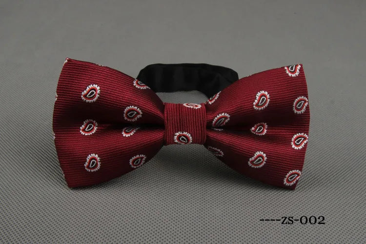 RBOCOTT Men's Bow Tie Gold Paisley Bowtie Business Wedding Bowknot Dot Blue And Black Bow Ties For Groom Party Accessories