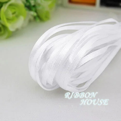 (40 meters/lot) 1/8" (3mm) Single Face Satin Ribbon Webbing Decoration Gift Christmas Ribbons