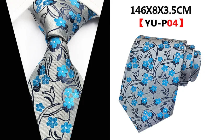 New Design Paisley Plaid Jacquard Woven Silk Mens Ties Neck Tie 8cm Striped Ties for Men Business Suit Business Wedding Party