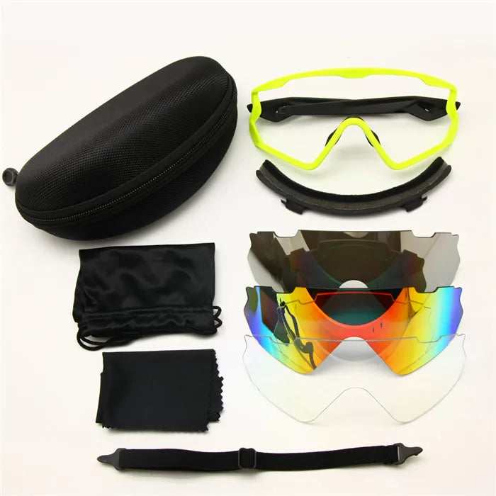 Sports Sunglasses 2 Lens Kit Classic Brand Eyeshield UV400 Outdoor Glasses Men Women