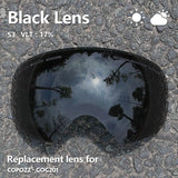 Sunny Cloudy Lens for ski goggles GOG-201 anti-fog UV400 large spherical ski glasses snow goggles eyewear lenses(Only Lens)