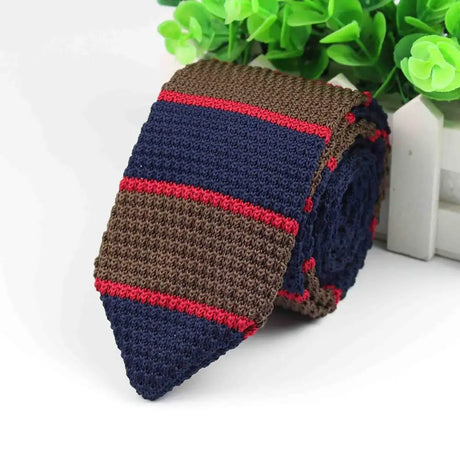 New Style Fashion Men's Colourful Tie Knit Knitted Ties Necktie Normal Slim Classic Woven Cravate Narrow Neckties