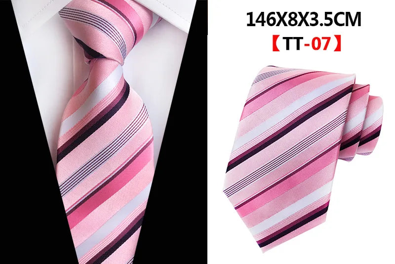 New Design Paisley Plaid Jacquard Woven Silk Mens Ties Neck Tie 8cm Striped Ties for Men Business Suit Business Wedding Party