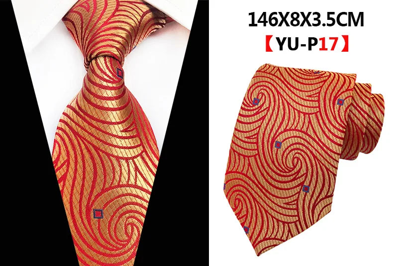 New Design Paisley Plaid Jacquard Woven Silk Mens Ties Neck Tie 8cm Striped Ties for Men Business Suit Business Wedding Party