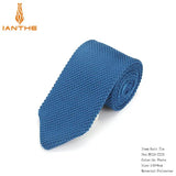 Fashion Slim Neck Tie Wedding Knitt Necktie for Men Skinny Knit Ties Man Gravata Candy Color Navy Narrow Knitted Slim Neckties