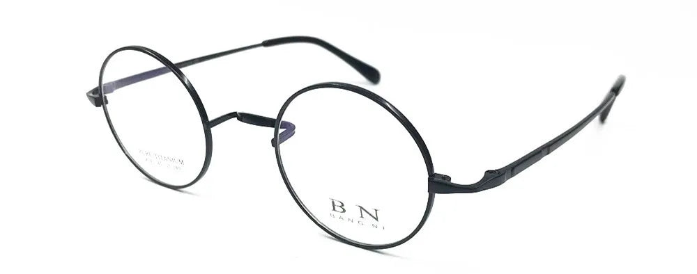 Pure Titanium Vintage 45mm Small Round Eyeglass Frames Full Rim Rx able Glasses
