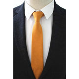 JEMYGINS Original High Quality Cotton 2.4'' Skinny Plaid Solid Cashmere Tie Wool Men Neck Tie For Youth Working Meeting