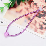 Korean Fashion Elastic Hair Bands DIY Flower Hairband Round Hoop Cute Ribbon Ball Scrunchies 100Pcs/Lot Girls Hair Accessories