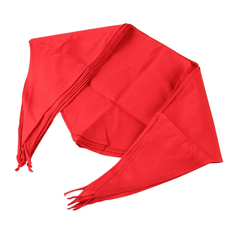 Luna&Dolphin Women Triangle Towel Scarf 120x25cm Solid Color Chiffon Cotton Classic Red Scarves Belt China Style Red Tie Choker