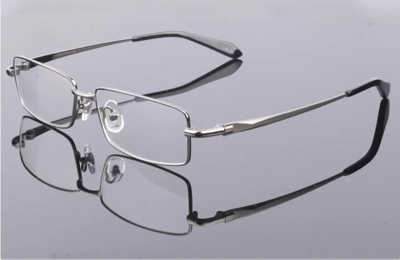 Handoer Men Eyeglasses Frame Pure Titanium Optical Glasses Prescription Spectacles Full Rim Eyewear Metal Frame Glasses Frame