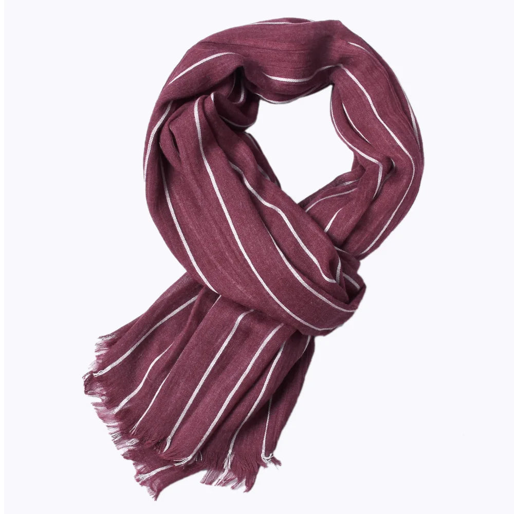 Winter designer scarf men striped cotton scarf female & male brand shawl wrap knit cashmere bufandas Striped scarf with tassels