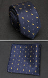 XGVOKH Men Tie Cravat Set Fashion Wedding Ties for Men Hanky Necktie Dot Striped Gravata Jacquard Tie Social Party Accessories