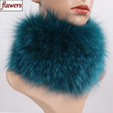 New Real Fox Fur Scarf Fur Headbands Women Winter Ring Fox Fur Scarves Luxury Neck Warmer Good Elastic 100% Natural Fur Mufflers