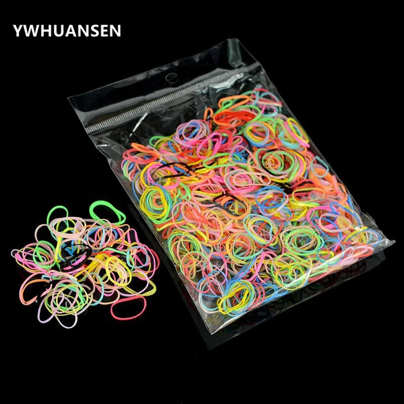 YWHUANSEN About 1000pcs/bag (small package) New Child Baby TPU Hair Holders Rubber Band Elastics Girl's Tie Gum Hair Accessories
