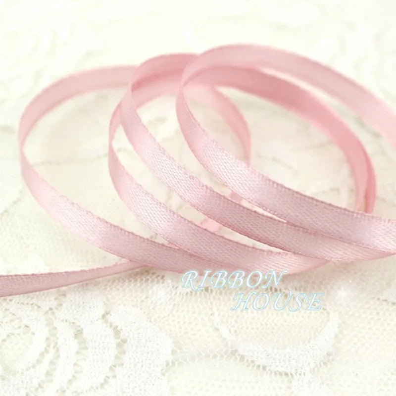 (25 yards/roll) Light Pink Single Face Satin Ribbon Wholesale Gift Wrapping Christmas ribbons