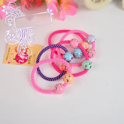 5pcs/lot Hair rubber band accessories cheapest rezinochki wholesale fluorescence candy colors hair elastics