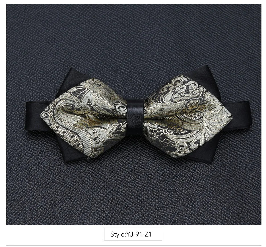 Men Bowtie Newest Butterfly Knot Mens Accessories Luxurious Bow Tie Black Cravat Formal Commercial Suit Wedding Ceremony Ties