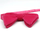 Men's Big Bow Ties For Women Men Micro Suede Bowtie Candy Solid Corduroy Butterfly Soft Lithe Gravata Wedding Party Tie Bowknot
