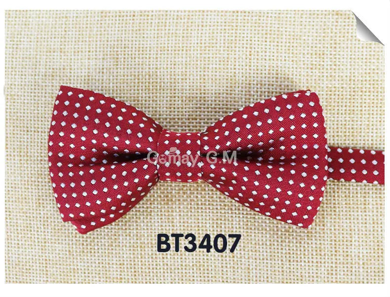 NEW Dots Children Bowtie Fashion Neckwear Adjustable Unisex Bow Tie for Boy and Girl Polyester Pre-Tied