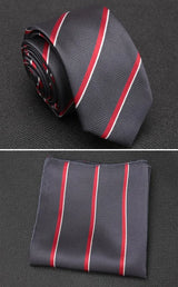XGVOKH Men Tie Cravat Set Fashion Wedding Ties for Men Hanky Necktie Dot Striped Gravata Jacquard Tie Social Party Accessories